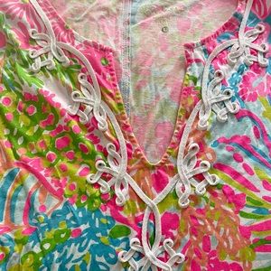 Lilly Pulitzer Brewster Dress Short Sleeve Rope Trim Women’s Large